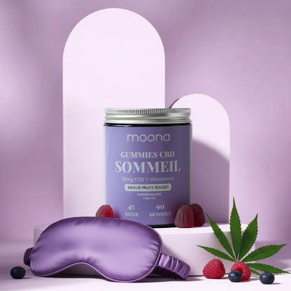 Boîte 90 Gummies CBD + Mélatonine (45 nuits)