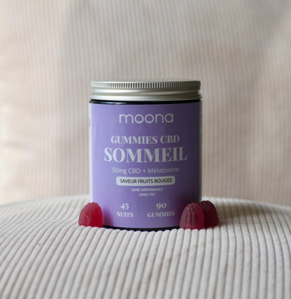 Boîte 90 Gummies CBD + Mélatonine (45 nuits)